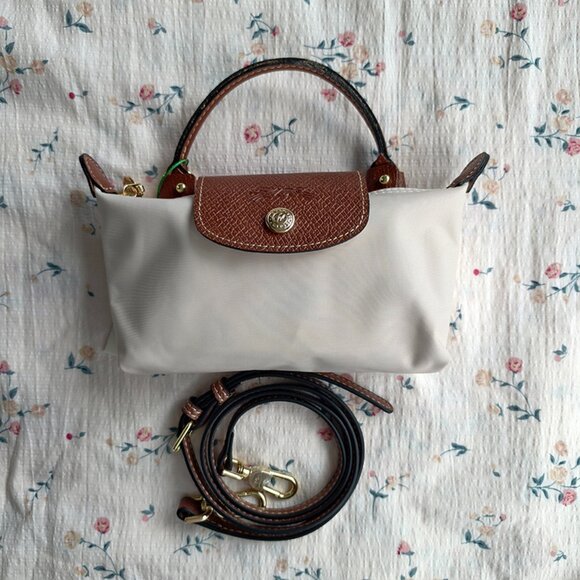 Longchamp White Mini Crossbody Bag - Picture 1 of 7